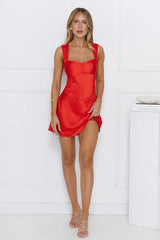 Exotic Flair Satin Mini Dress