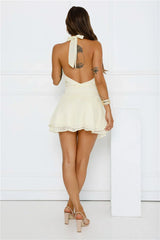 On Her Level Halter Mini Dress